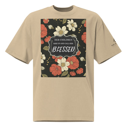 Her Children Call Her Blessed Oversized Christian T-shirt