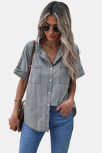 Load image into Gallery viewer, Single Breasted Pockets Denim Shirt
