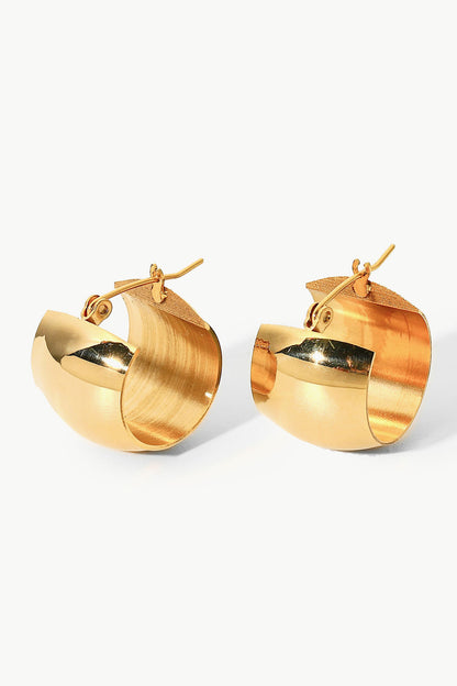 18K Gold Plated C-Hoop Earrings