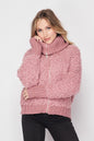 Ribbed Trim Plush Jacket