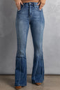 High Waist Flare Jeans with Pockets