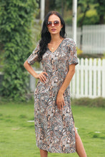 Load image into Gallery viewer, Full Size Range Paisley Slit Dress
