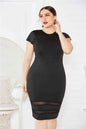 Mesh Stitching Plus Size Dress