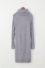 Load image into Gallery viewer, Buttoned Cowl Neck Sweater Dress
