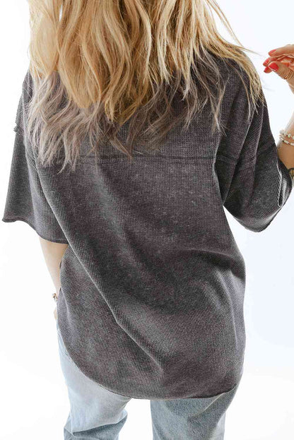 V-Neck Dropped Shoulder Tee