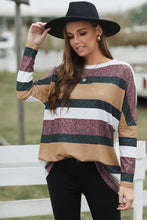 Load image into Gallery viewer, Multicolor Striped Long Sleeve Tunic
