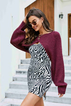 Load image into Gallery viewer, Rib-Knit Cropped Poncho
