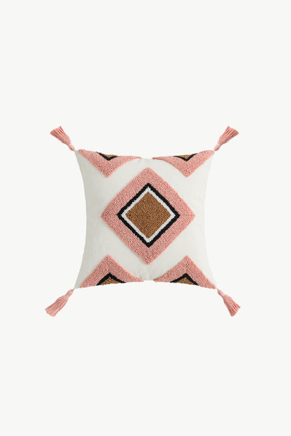 4 Styles Geometric Graphic Tassel Pillow Cover