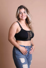 Load image into Gallery viewer, Boho Eye Lace Applique Bralette Plus Size

