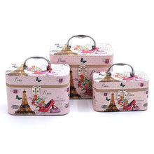 Load image into Gallery viewer, Paris Eiffel Printed 3 Pieces Cosmetic Case Set
