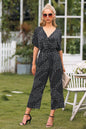 Polka Dot V-neck Jumpsuit