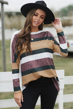 Load image into Gallery viewer, Multicolor Striped Long Sleeve Tunic
