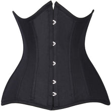 Load image into Gallery viewer, CURVY CUT Black Cotton Under Bust Corset
