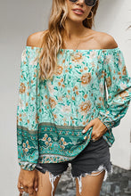 Load image into Gallery viewer, Off The Shoulder Boho Balloon Sleeve Top
