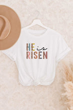 Load image into Gallery viewer, He is Risen Half Leopard Graphic Tee
