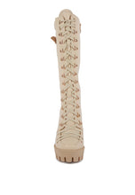 Load image into Gallery viewer, MAGNOLIA Cushion Collared Lace Up Boots
