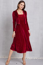 Load image into Gallery viewer, Sequin Long Sleeve Midi Dress
