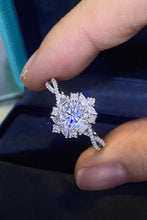 Load image into Gallery viewer, Floral Moissanite Crisscross Ring
