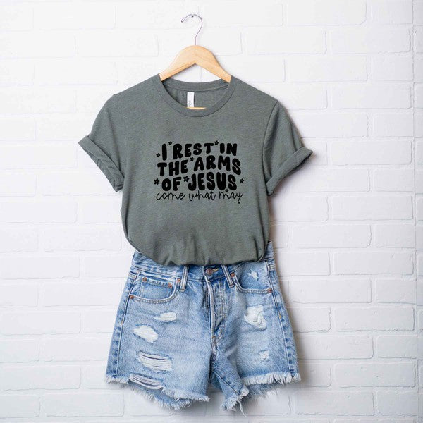 I Rest In The Arms Of Jesus Short Sleeve  Tee