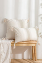 Load image into Gallery viewer, Decorative Throw Pillow Case with Tassels
