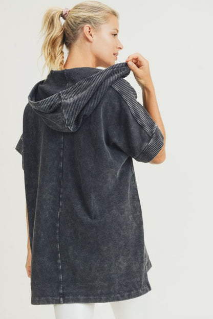 Boxy Asymmetrical Longline Hoodie