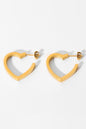 Heart-Shaped Hoop Earrings