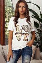 Load image into Gallery viewer, Cartoon Letter Print Valentine Tee
