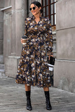 Load image into Gallery viewer, Floral Flounce Sleeve Tiered Dress
