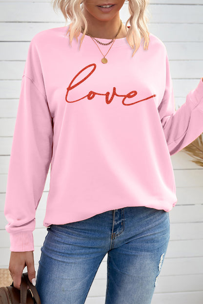 LOVE Dropped Shoulder Sweatshirt