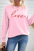 Load image into Gallery viewer, LOVE Dropped Shoulder Sweatshirt
