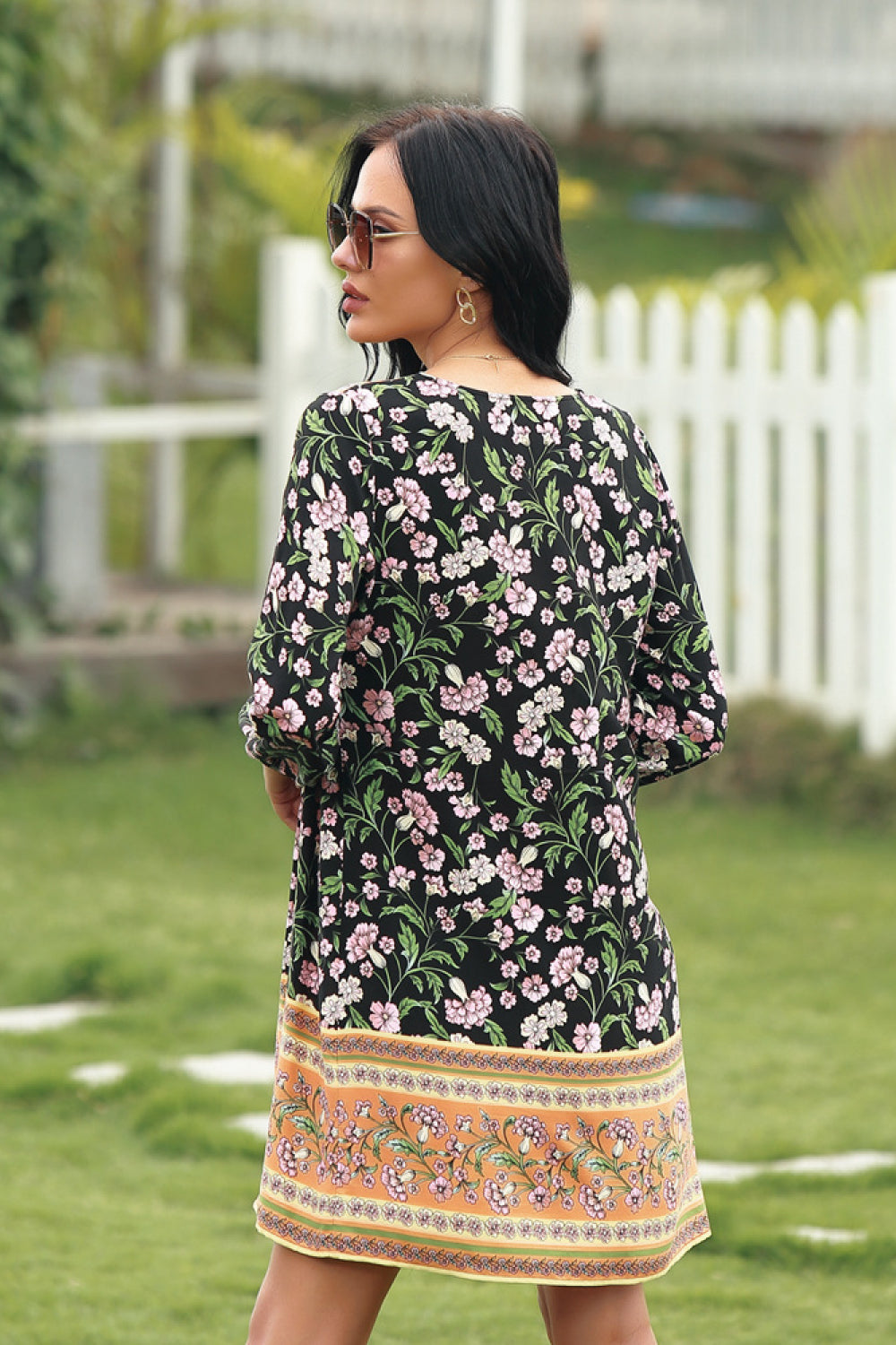 Full Size Range Mixed Floral Dress