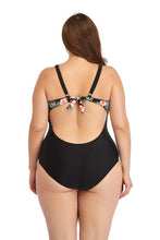 Load image into Gallery viewer, Floral Cutout Tie-Back One-Piece Swimsuit
