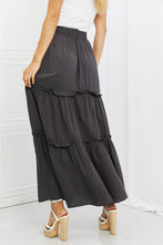 Load image into Gallery viewer, Zenana Summer Days Full Size Ruffled Maxi Skirt in Ash Grey
