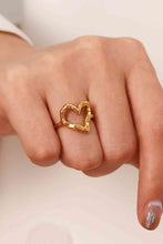 Load image into Gallery viewer, 18K Gold Plated Heart-Shaped Ring
