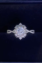 Load image into Gallery viewer, Floral Moissanite Crisscross Ring
