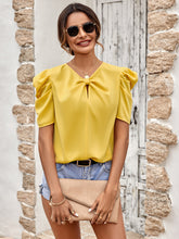 Load image into Gallery viewer, Puff Sleeve Gathered Detail Blouse
