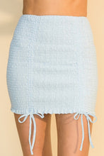 Load image into Gallery viewer, Eyelet Drawstring Smocked Mini Skirt
