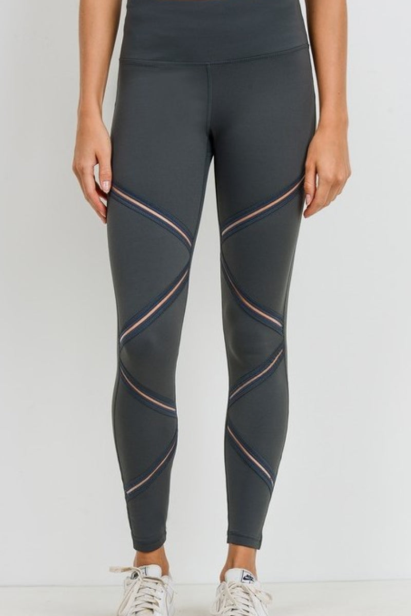 Highwaist Zig-Zag Mesh Full Leggings