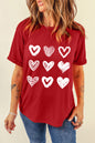 Heart Graphic Round Neck Tee