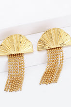 Load image into Gallery viewer, 18K Gold Plated Fan Fringe Dangle Earrings
