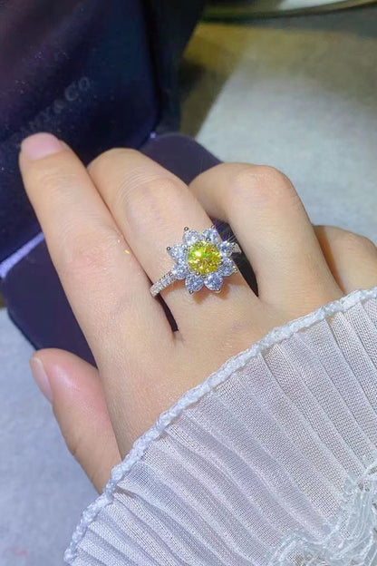 1 Carat Moissanite Floral Ring