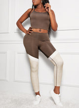 Load image into Gallery viewer, Crisscross Sports Cami and Color Block Leggings Set
