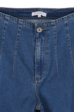 Load image into Gallery viewer, Flared High Waist Pin Tuck Jeans
