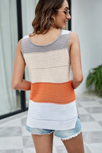 Load image into Gallery viewer, Color Block Slit Knit Tank
