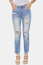 Load image into Gallery viewer, High Rise Distressed Cropped Jeans

