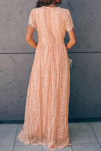 Load image into Gallery viewer, Scalloped Trim Lace Plunge Dress
