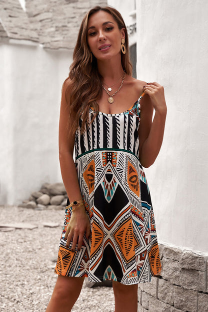 Spaghetti Straps Boho Dress