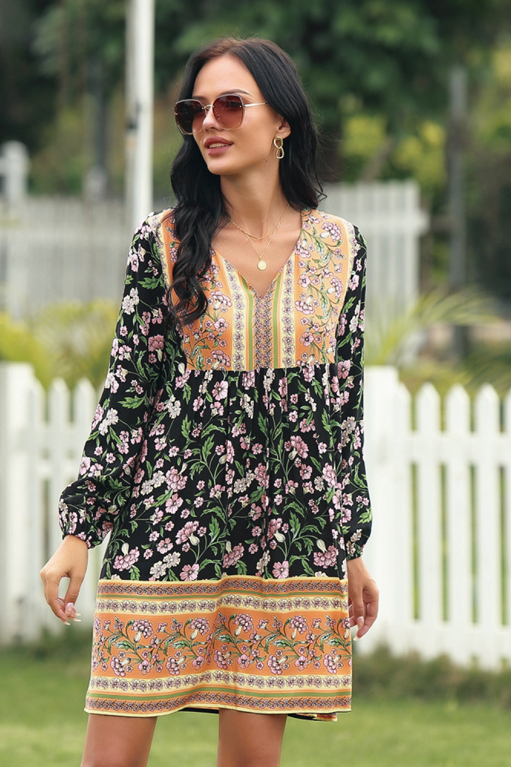 Full Size Range Mixed Floral Dress