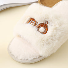 Load image into Gallery viewer, Faux Fur Open Toe Slippers
