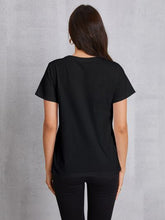 Load image into Gallery viewer, NOT LUCKY SIMPLY BLESSED Round Neck T-Shirt
